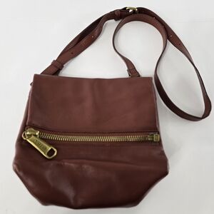 Joy Gryson Kit Crossbody Calfskin Cognac Saddle British Tan Leather Handbag Bag